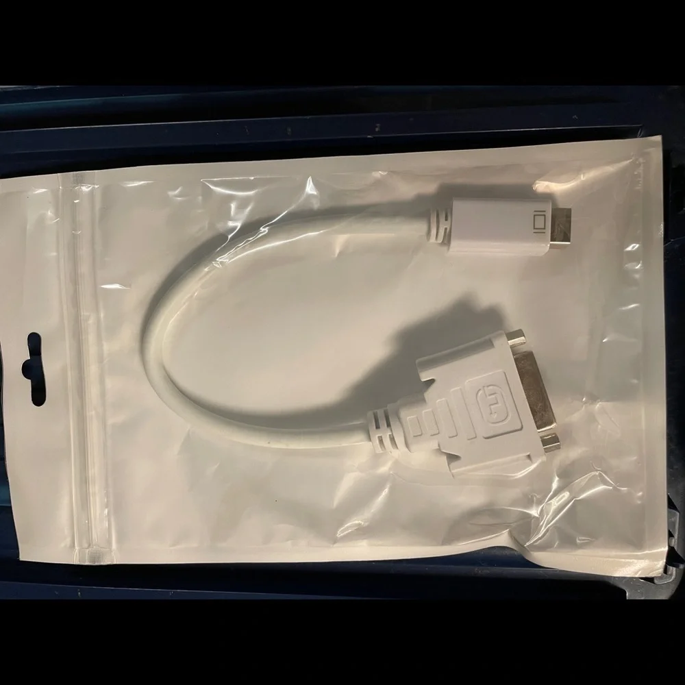 Fosmon Mini DVI (Male) to Standard DVI-I (Female) Video adapter Cable Cord (20c)
